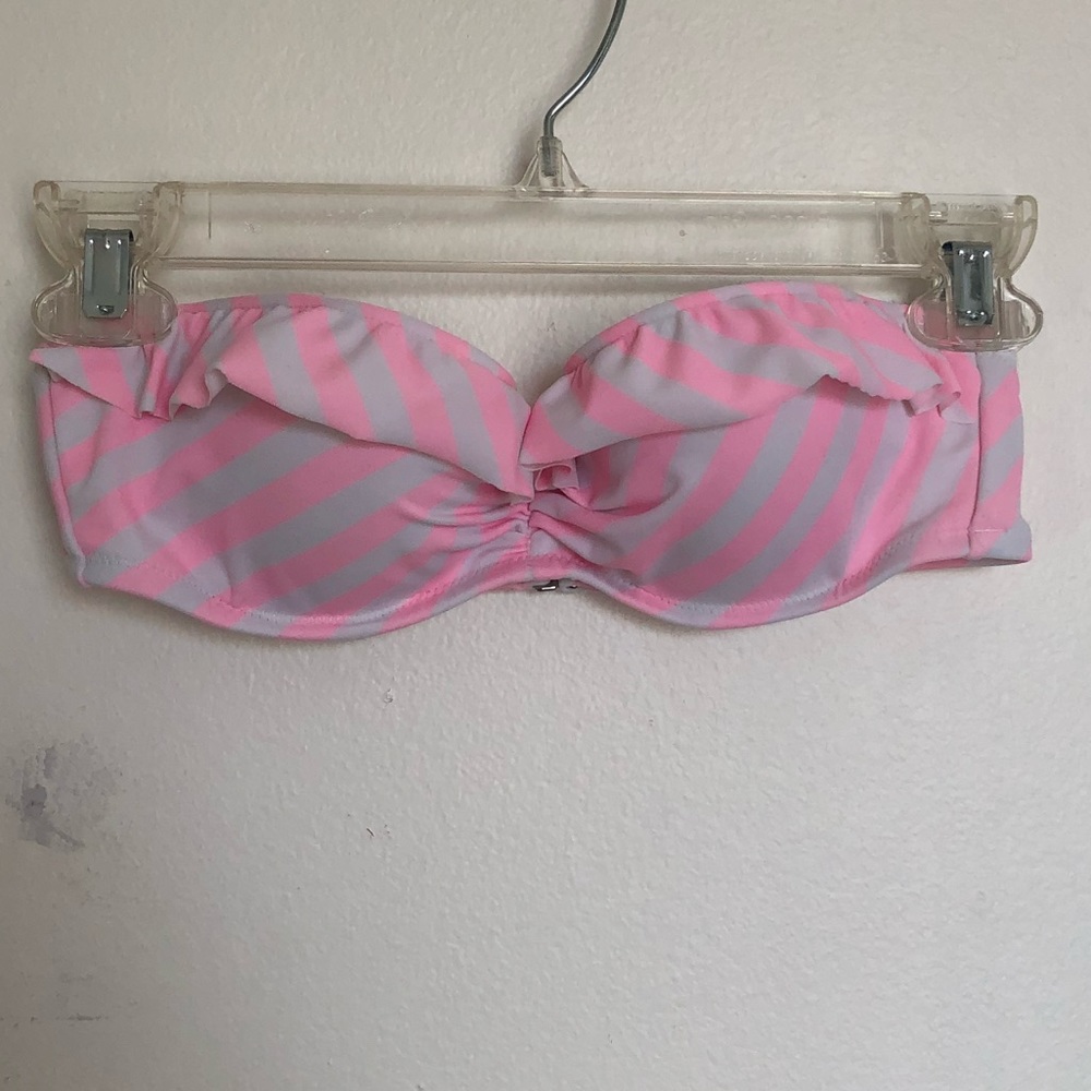Victoria Secret pink and white stripped bikini